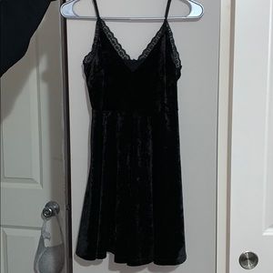 Black Velvet Mini Dress